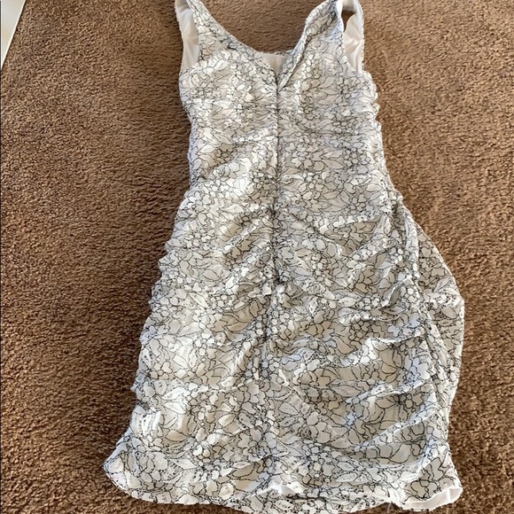 Express lace ruched sheath dress. Worn once. - Picture 5 of 6